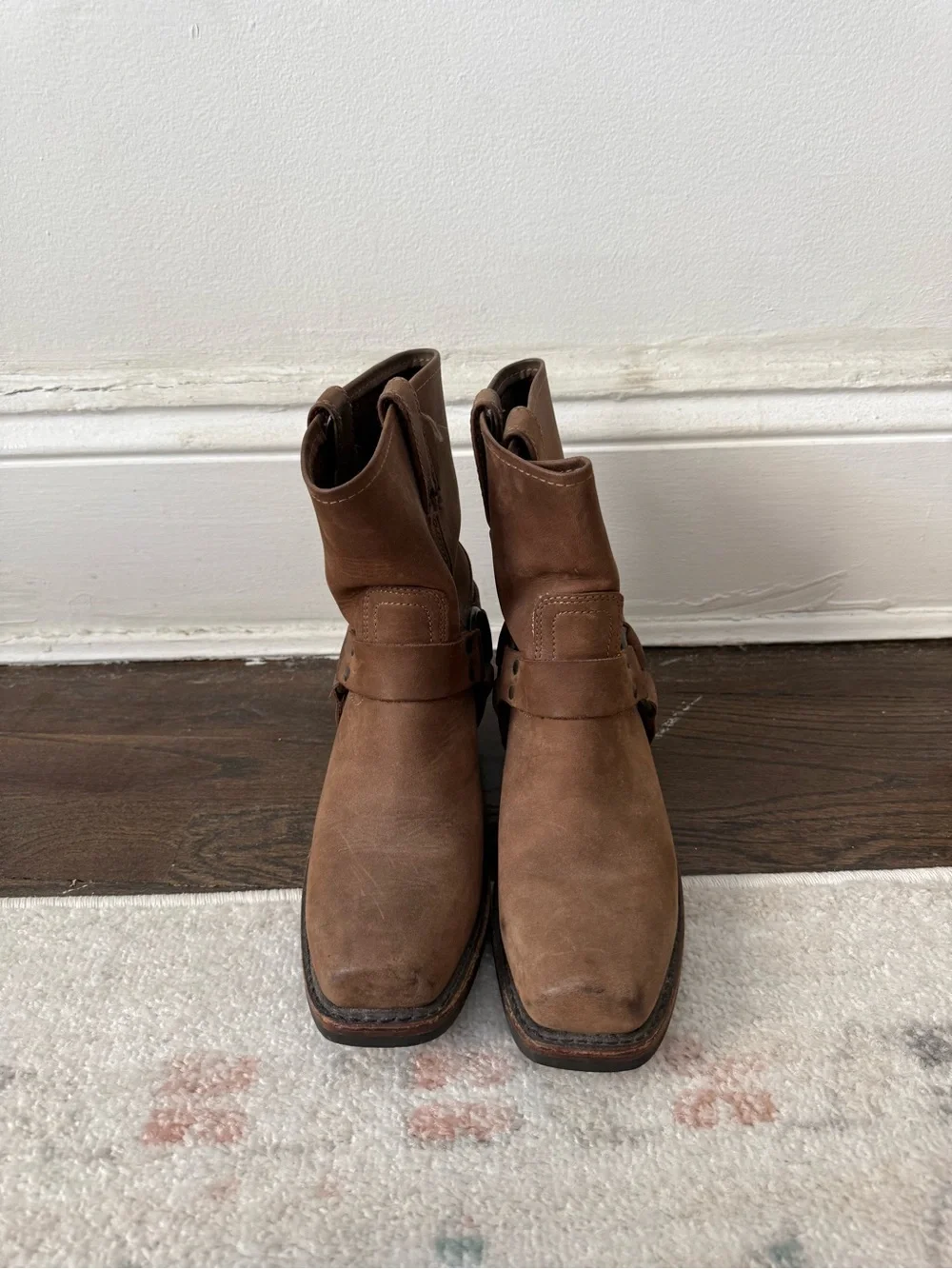Vintage Frye Brown Suede Harness Ankle Boots 8.5/9